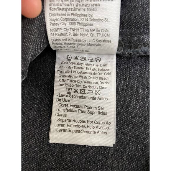 Cotton On Women's Size 8 Washed Black Button Up Crop Denim Trucker Jacket - Picture 4 of 5